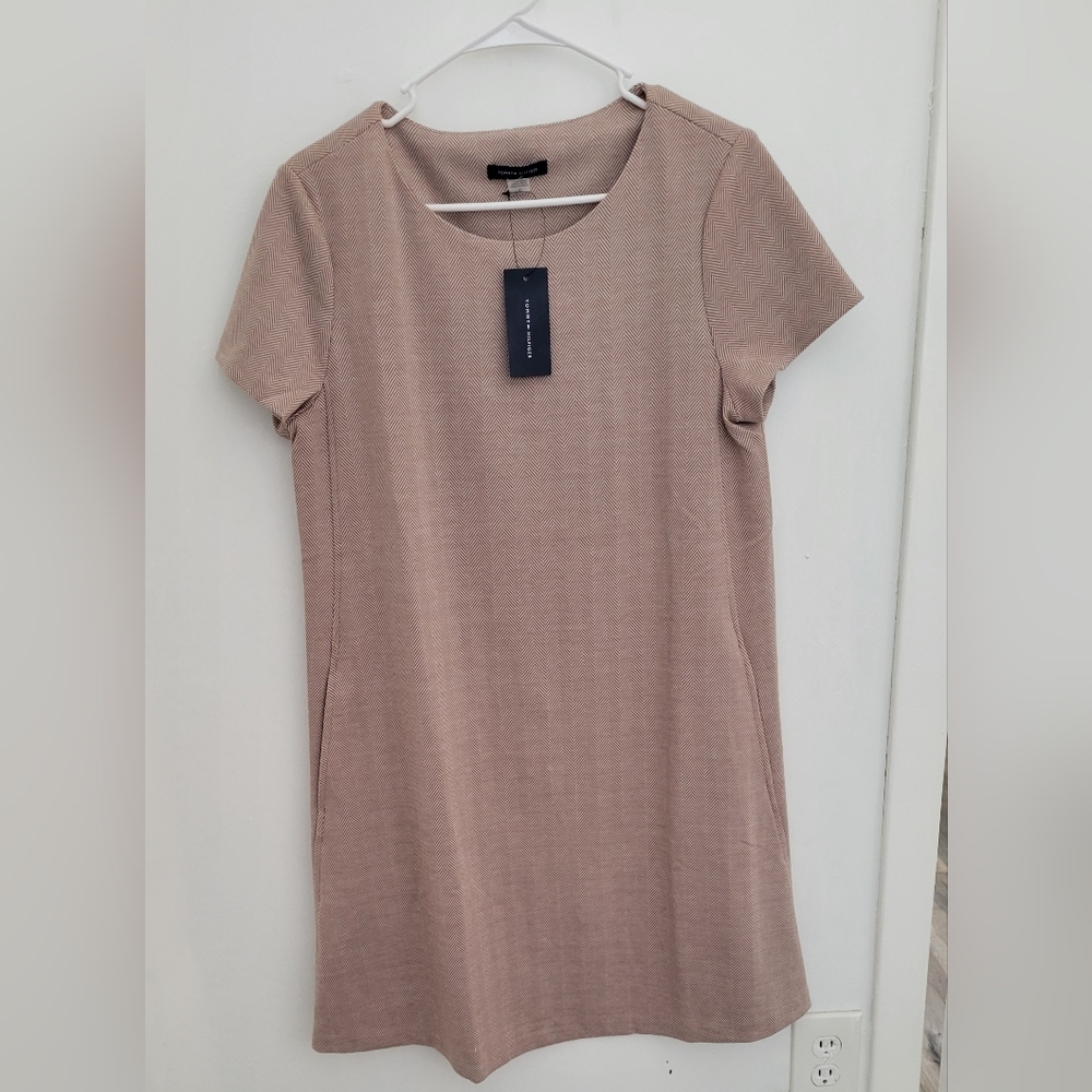 Tommy Hilfiger Beige Short Sleeve Dress